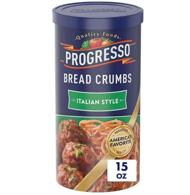 Progresso Italian Style Bread Crumbs, Cooking Ingredient, 15 oz | Made with Savory Herb Seasoning, Medium Ground Texture, Used for Meatball Binder, Breading for Veggies, Chicken & Fish