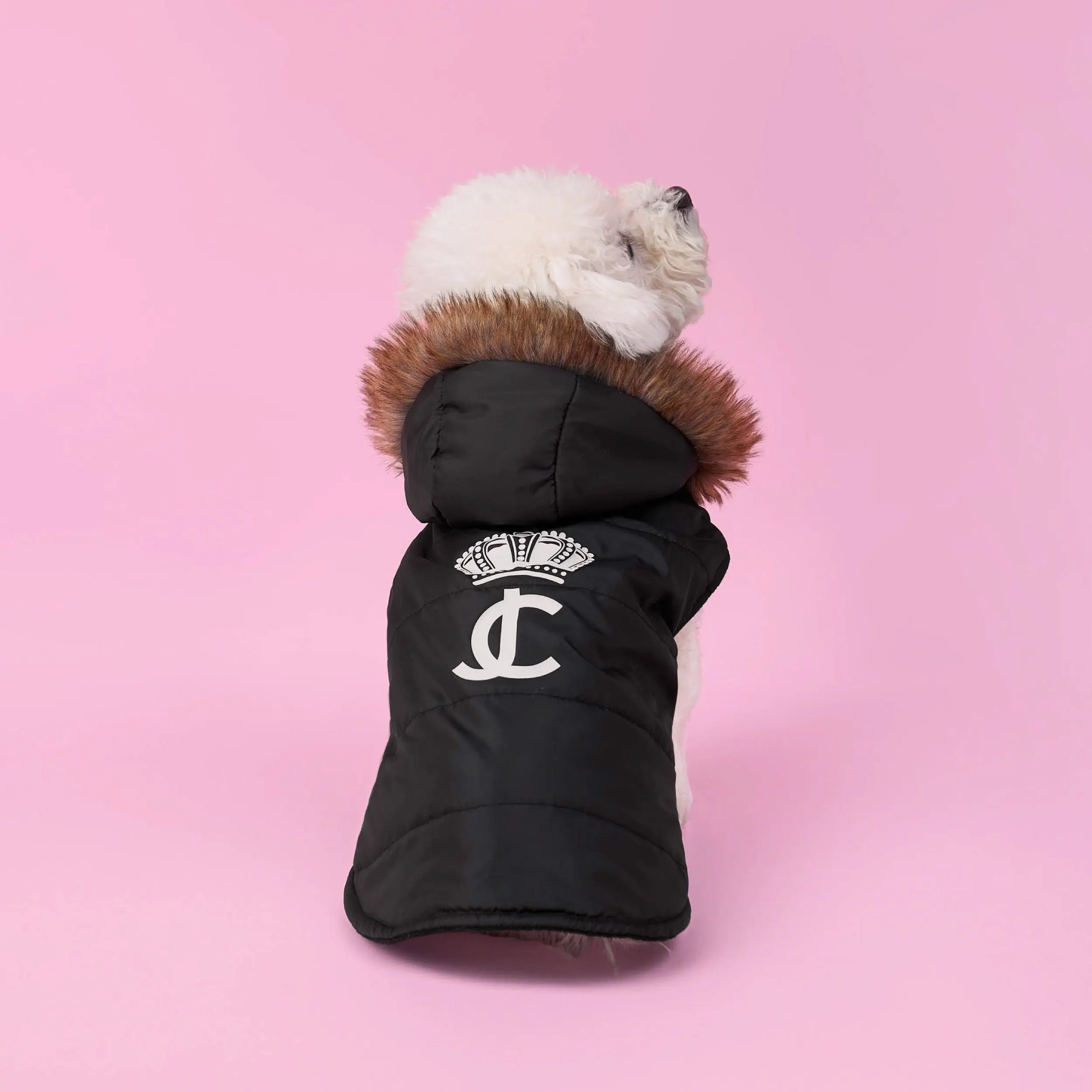 Juicy Couture Pet Faux Fur Hooded Jacket