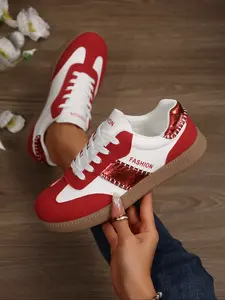 Women's Summer Fashion Casual Sports Shoes, Front Lace Low-Top Spring & Autumn Sneakers, Comfortable Daily Wear Ventilated Walking Shoes, Trendy Walking Sneakers