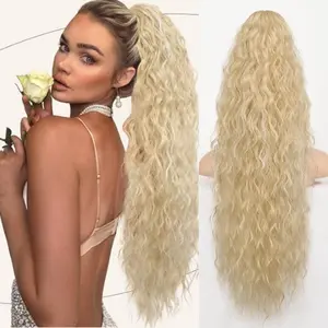 30 inch Ponytail Extension, Drawstring Ponytail for Women, Long Wavy Pony Tails Hair Extensions, Synthetic Hair Extensions Ponytail for Daily Use