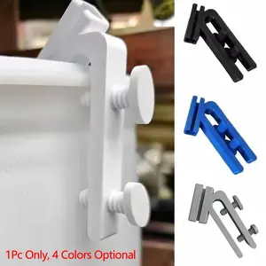 1Pc Adjustable Water Hose Holder, Portable Durable Anti-Slip Bucket Mounted Hose Clip Holder, Lightweight Practical Garden Watering Storage Organizer for Yard Outdoor Use