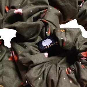 Cotton Mushroom Scrunchie
