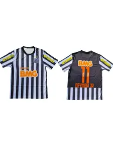 Neymar Jr 11 Santos special retro jersey football sports T-shirt men's and women's fitness short sleeved top