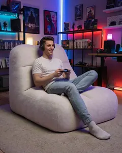 Relefree Giant Bean Bag Chair for Adults High-Back Memory Foam Ergonomic Design 47.24"x38.58"x32.68" Cloud-Like Comfort Skin-Soft Fabric Modern Zoned Design No Assembly Required