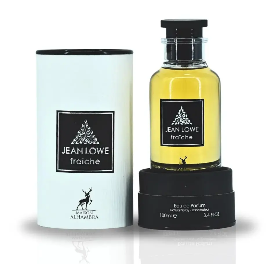 MAISON ALHAMBRA Jean Lowe Fraiche EDP 100ml Luxe Men's Single Item Fragrance - Elegant Bergamot Citrus, Aromatic Woody, Cedarwood, Multi-Scent Fresh Blend, Long Lasting, Long Lasting Fragrance