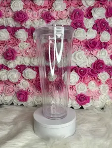24 oz acrylic snow globe cup (diamond and paint cup)