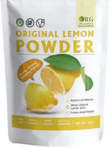 Lemon Powder,Whole Lemon Juice Freeze Dried Powder Strong Lemony Flavor 8 Oz