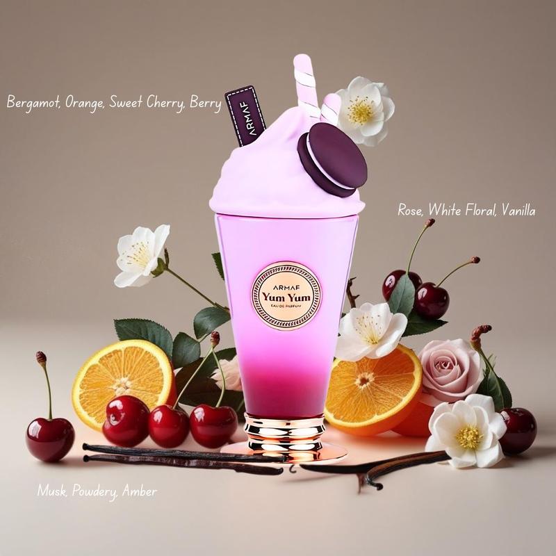 Yum Yum Eau de Parfum Spray 100ml (3.4 oz) by Armaf Delights | Like a Cherry Milkshake With a Floral Swirl