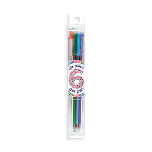 6 Click Multi Color Gel Pen - Fine Tip