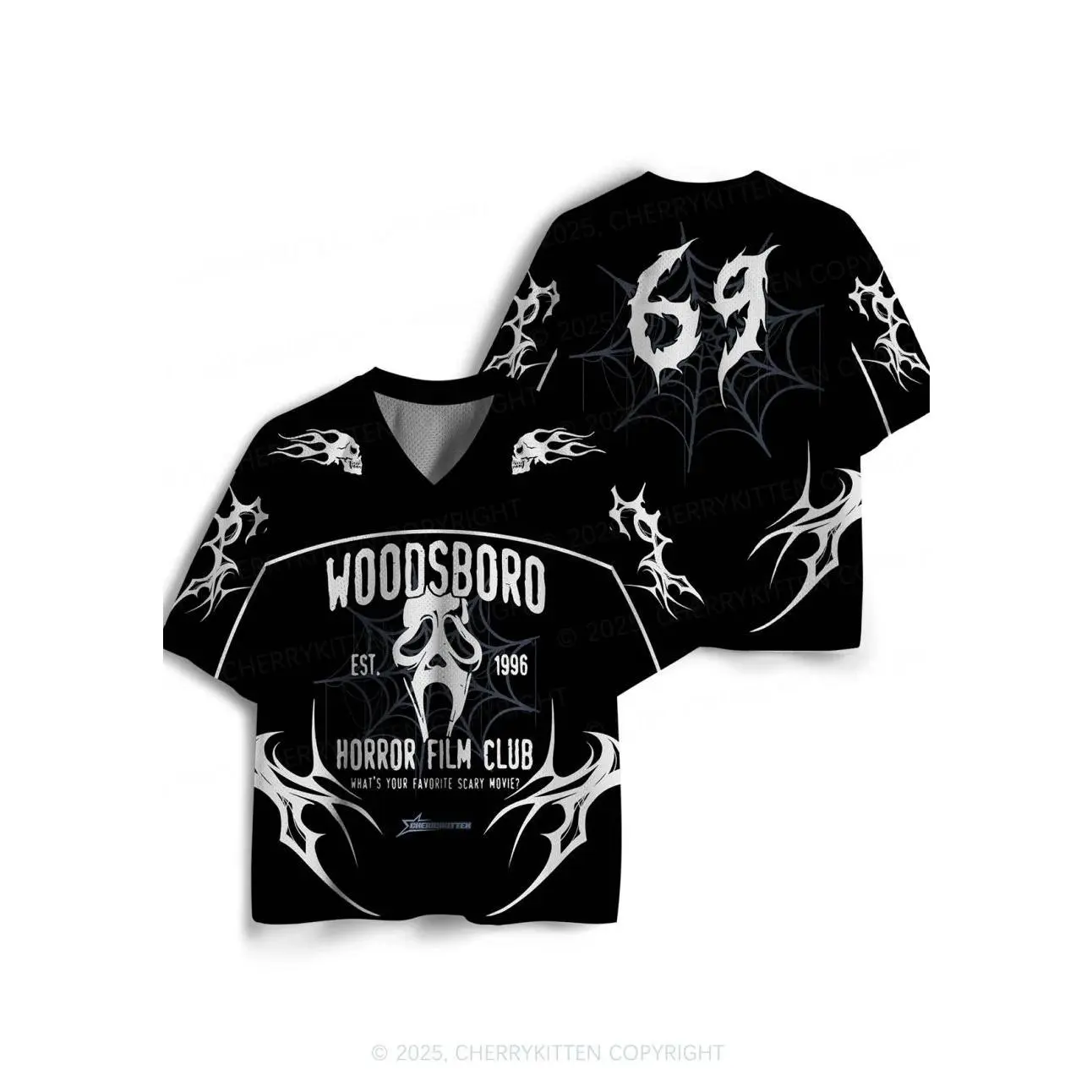 Halloween Horror Film Club Sport Jersey Shirts, Horror Movie Ghostface Scream Football Jersey, Gift for Him, Halloween Gift