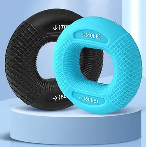 New Silicone Grip Ring, Adjustable Hand Grip Elastic Strong Toughness Compact Size Ergonomic Design Heavy Gripper Fitness Hand Finger Exerciser Ring