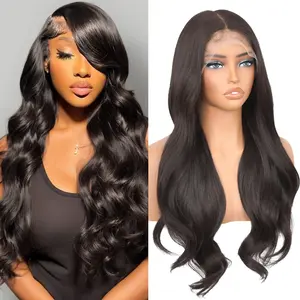 Synthetic Lace Front Wig Body Wave Glueless Wig 13x6 HD Lace Front Pre Plucked Natural Hairline Black Wigs For Black Women