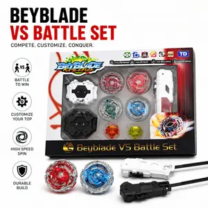 [2 Pack] Battle Spinning Top Arena Set, 2 Battle Sets High Speed Burst Battle Experience, Easy Launcher System for Kids Ages 6-12, Durable Material Smooth Spinning Parent-Child Interactive Toy