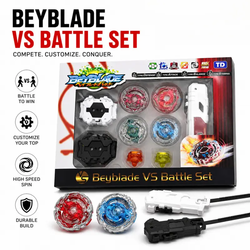 [2 Pack] Battle Spinning Top Arena Set, Anime Design 2 Battle Sets High Speed Burst Battle Experience, Easy Handheld Launcher System for Kids Ages 6-12, Durable Material Smooth Spinning Parent-Child Interactive Toy