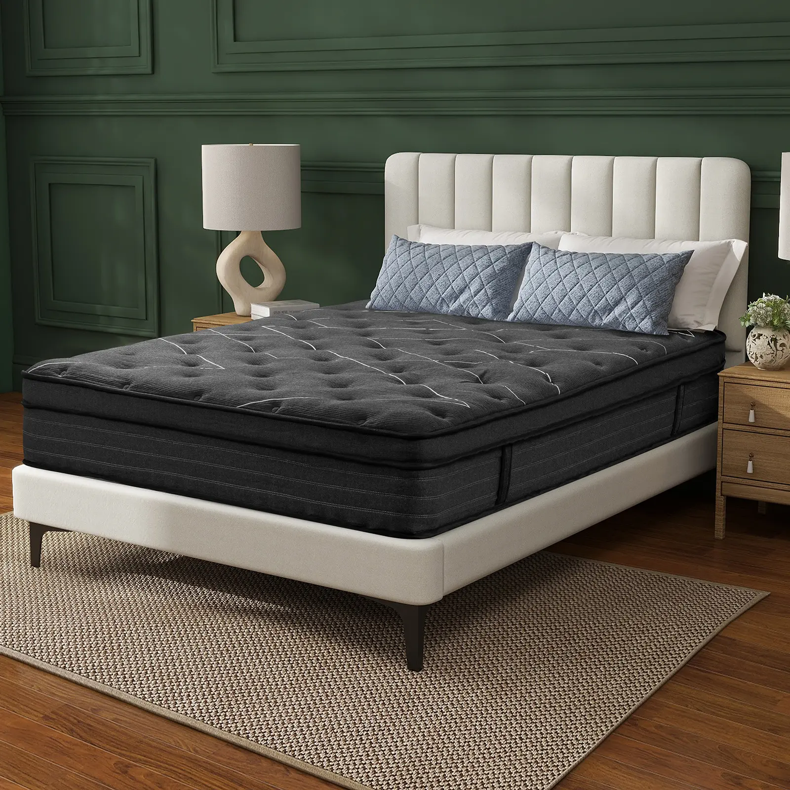 10Inch Full, Queen,King Compressed budget Mattress high density Memory Foam& independent pocket Coil Spring, Hybrid Mattress outlet Medium Firm, Lumbar Support,Home Rooms,Christmas Gift Furniture,Ergonomic Mattress, Interior Modern fluffle cloud bed tikto