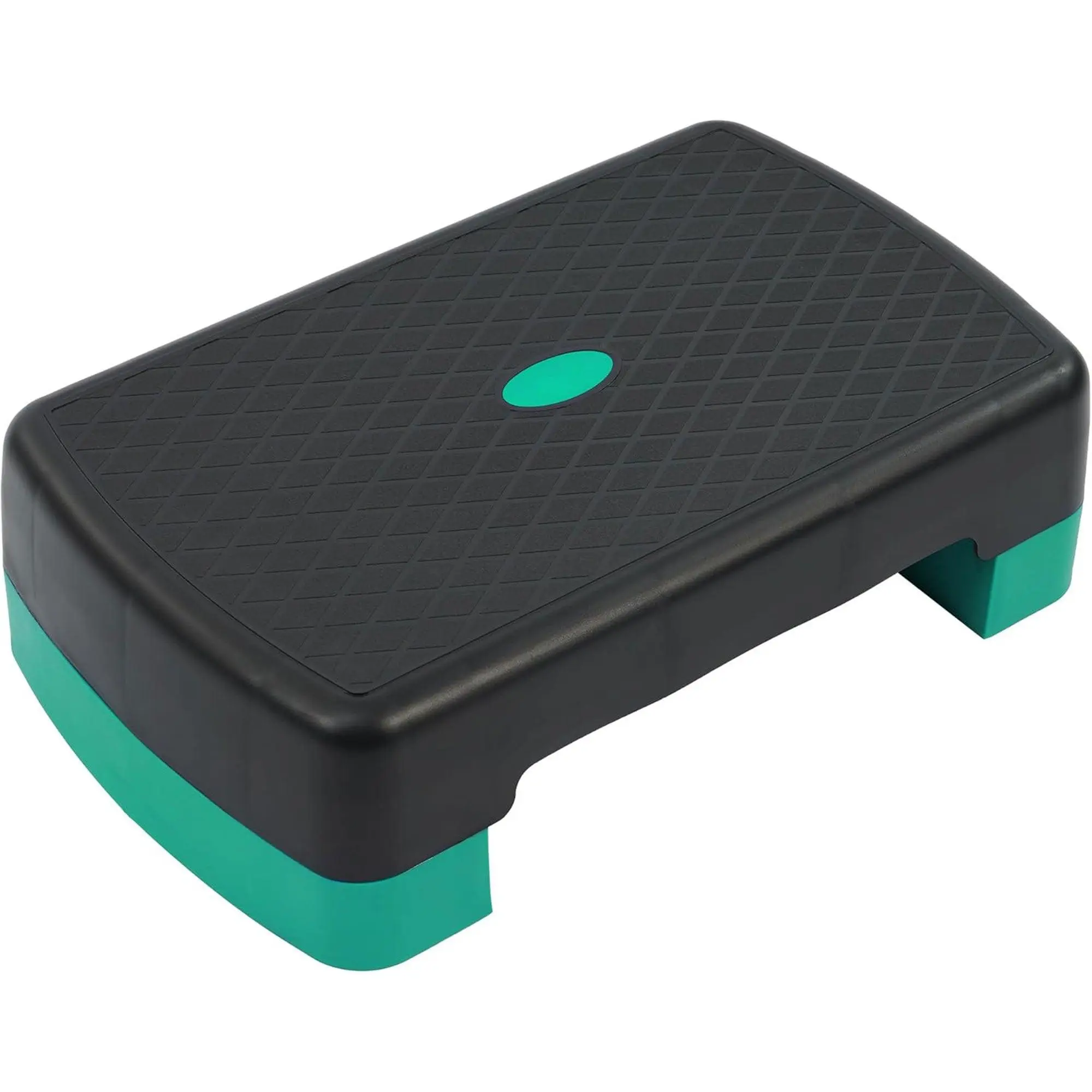 Fitvids 18" Workout Aerobic Stepper Platform, Adjustable Risers, Black/Green Fitvids 18" Workout Aerobic Stepper Platform, Adjustable Risers, Black/Green