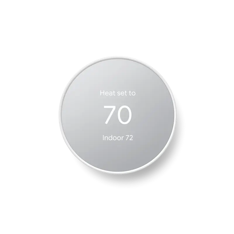 Google Nest Smart Thermostat for Home - Programmable WiFi Control - Snow White
