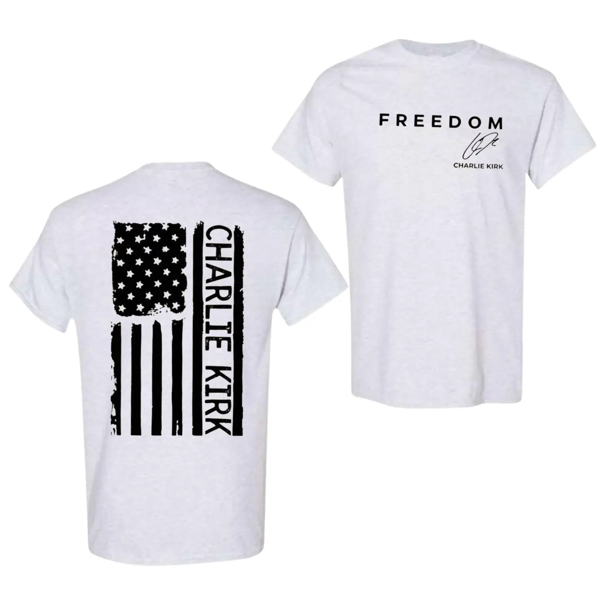 Charlie Kirk Freedom Shirt, A True Patriot Charlie Kirk T-shirt, American Hero Signature Shirt, Patriotic Activism Apparel, America Flag Graphic Tee