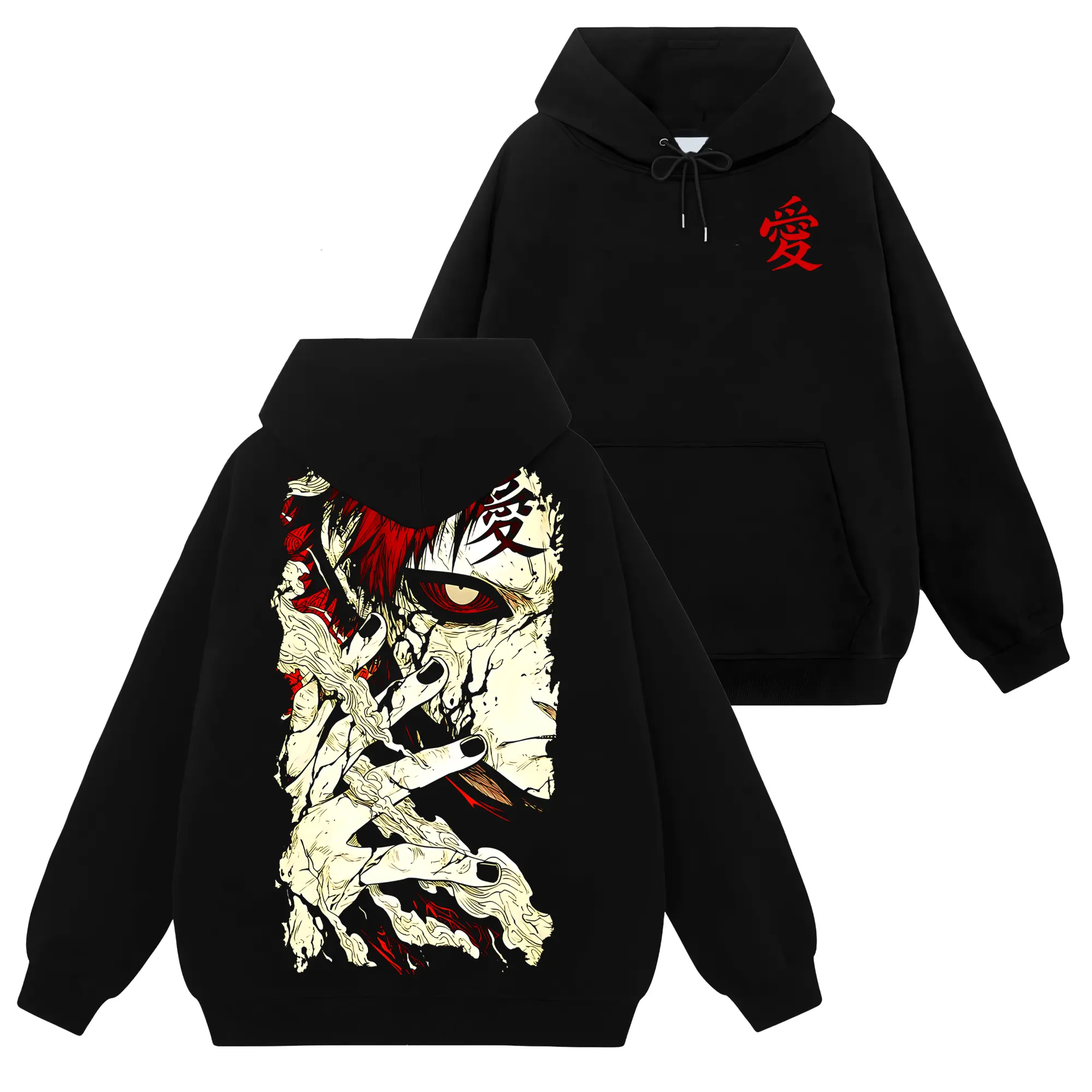 [Shinobi Shop] Limited Gaara Kazekage Shukaku Jinchuriki - Naruto Shippuden #210 Hoodie T-Shirt Sweatshirt, Retro Vintage Unisex Graphic 90s Cotton, Gift For Wibu, Anime Manga Y2K Streetwear Fabric Womenswear