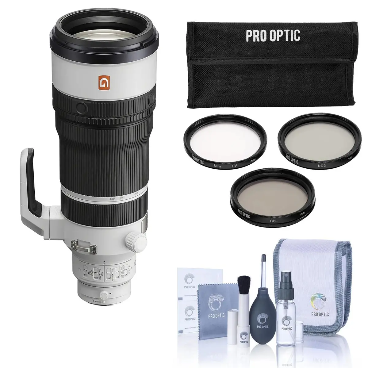 Sony FE 100-400mm f/4.5 GM OSS Lens, Bundle with 95mm Filter Kit, Cleaning Kit