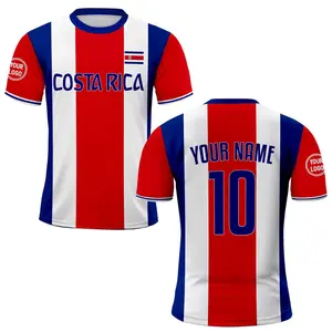 2025 Custom Costa Rica Soccer Jerseys for Fans & Players Personalized Name & Number National Uniform Shirt for Men Women