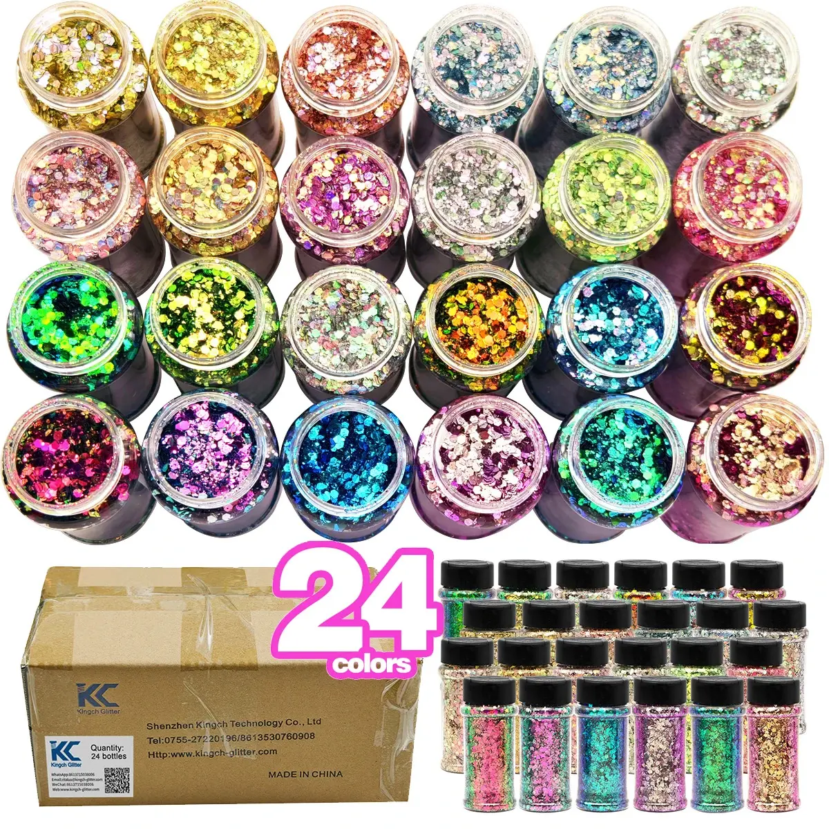 Set5-24 mix colors/Glitter
