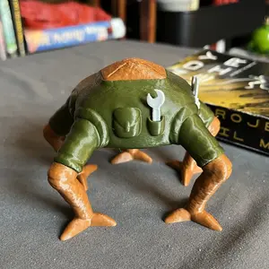 Rocky the Alien Bookshelf Decor - Cute Rocky Based Lifeform Figure with Tools - 3D Printed Decor