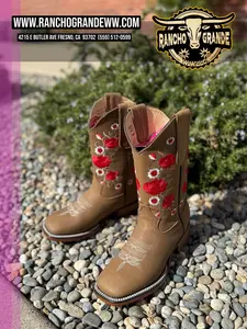Cowgirl Boots Square Toe Ladies, mujer ,dama , Botas vaqueras MOD-419 Hight Quality Leather