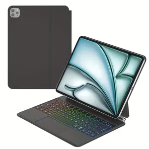 Keyboard Case for The 13-Inch for Ipad Air (M2, 2024), Featuring an Easy-To-Adjust Floating Cantilever Stand for The 12.9-Inch for Ipad Pro (3Rd/4Th/5Th/6Th Generation), a Precision Multi-Touch Trackpad, Multi-Colored Backlit Keys