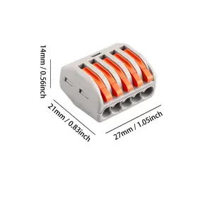 DIY Home Hack 100PCS Lever Wire Connectors, Reusable Splicing Terminal Block, 2/3/4/5 Way 28-12 AWG Flame Retardant PC Housing, No Tape Quick Push In Electrical Wire Splice Connector for Home Lighting Circuit Wiring Automotive Electrical Setup
