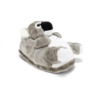 Koala Slippers for Women - Soft Plush Animal Slippers with Big Ears & Fluffy Details - Cozy Indoors Footwear - Perfect Gift for Animal Lovers