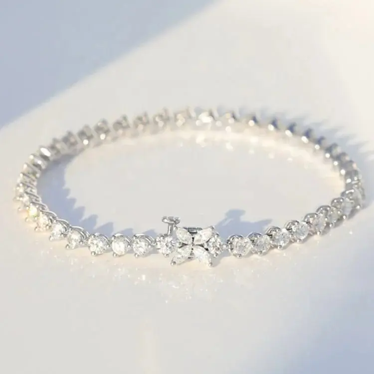 Lab Diamond Tennis Bracelet 18k White Gold