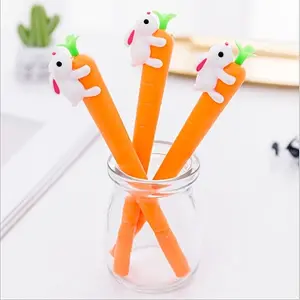 4/8/12pcs random cute rabbit holding carrot gel pen Funny Teacher Pens