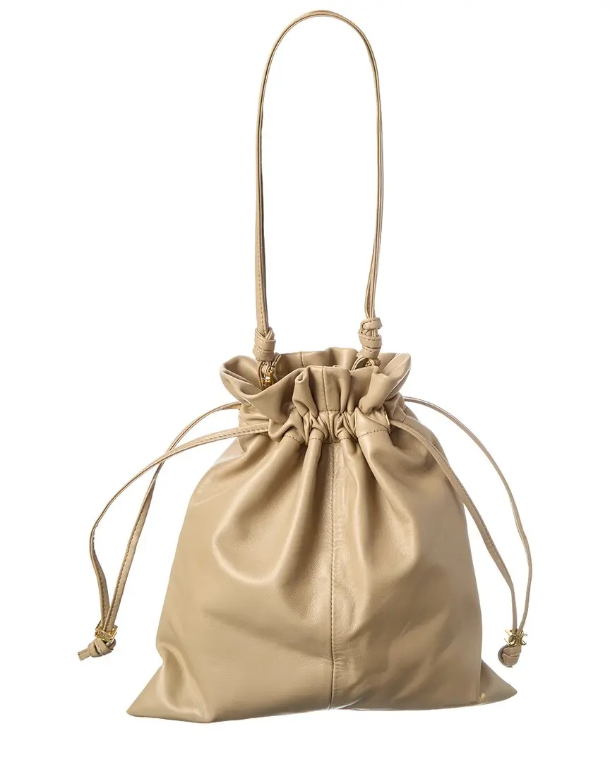 CELINE Small Leather Crystal Bucket Bag