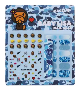 Bape Baby Lisa Nail Seal Set ABC Blue Camo