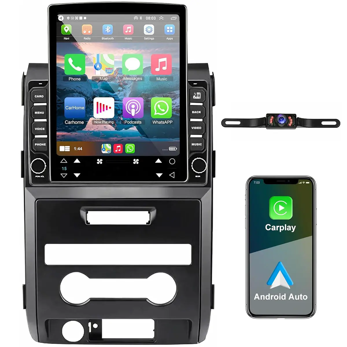 Ford F150 2009-2014 Android 13 Car Stereo Upgrade - 9.7" Wireless CarPlay, Android Auto, GPS Navigation, Bluetooth, SWC, Backup Camera