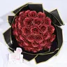 Glitter Rose Shine Artificial Plants Bouquet Set (24/36 Pcs) - Acrylic 3D Butterflies, Crowns, Alphabet Sticker IDs, Ribbons, DIY Flower Design Decoration Items, Ornaments for Home Decor, Graduation Gift Supplies
