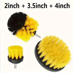 3-Piece set, electric drill brush floor carpet brush glass tile brush sink disc brush wheel hub brush bathroom toilet brush cleaning polishing brush