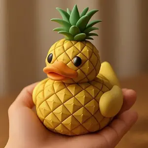 Halloween Resin Statue Decoration, Unique Pineapple Duck Figurine, Fruit Series Ornament, Funny Home Decor, Perfect Halloween Gift Idea