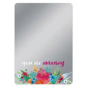 You Are Amazing Floral Magnetic Mirror / 5" x 7" Shatterproof Acrylic  School Locker Accessory / Teen Girl Decor Gift / Made in The USA