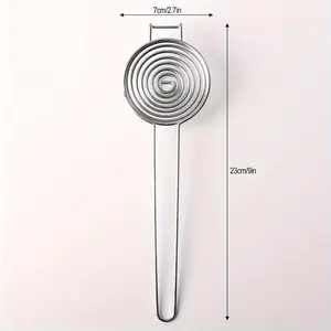 1pc Stainless Steel Egg Yolk & Egg White Separator with Extended Handle - Hygienic Egg Separator Suitable for,, Meringues, Omelets - Quick & Yolk/White Separation