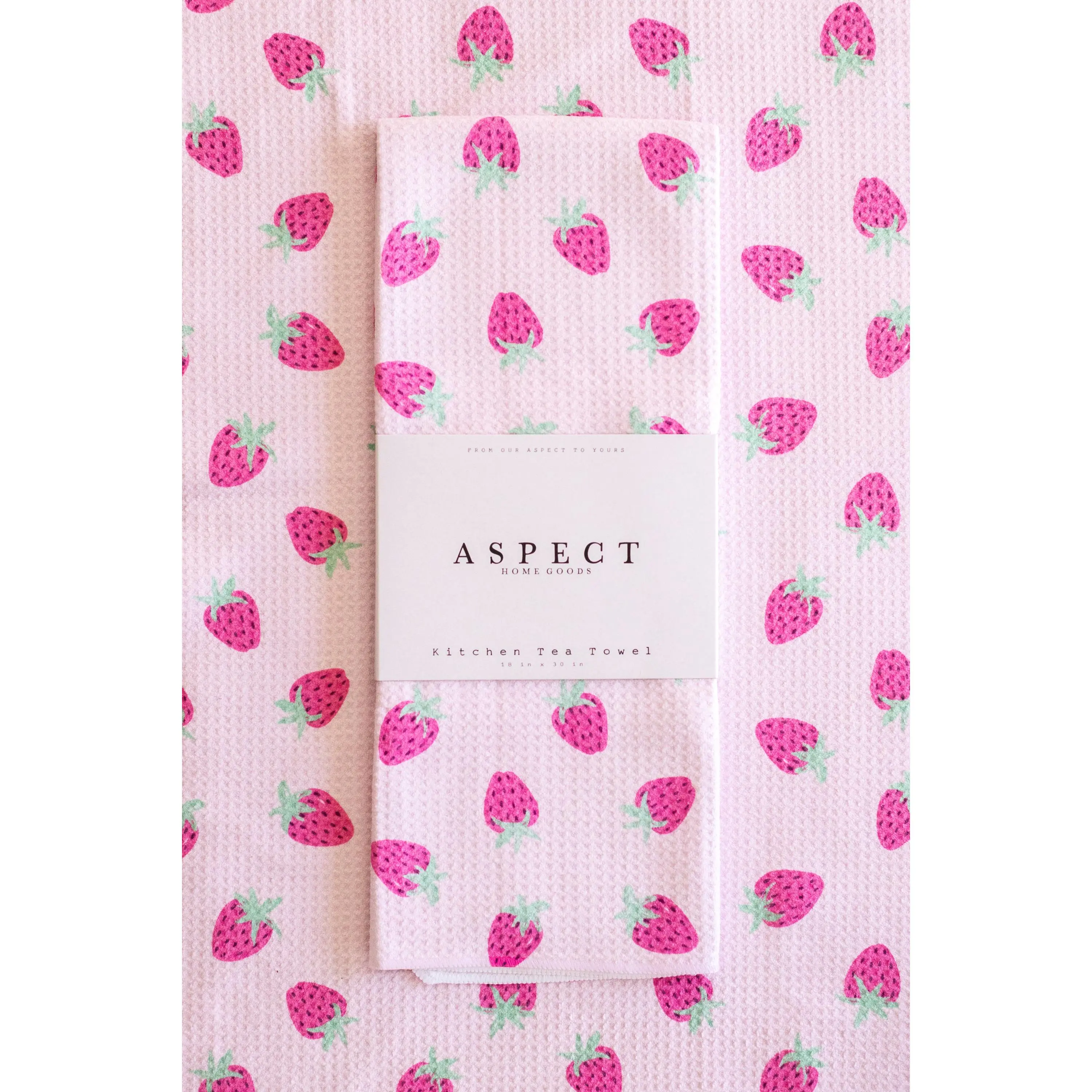 Sweet Strawberries Kitchen Tea Towel