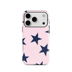Blue Star, stylish patterned phone case. A fashionable and simple, sturdy and durable 2-in-1 case suitable for iPhone 17/16/15/14/13/12/11 Pro Max/Plus/Pro, Galaxy S25/S24/S23 Ultra. Durable, stylish protection, and drop-proof phone case. A great gift.