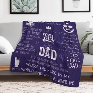 Flannel Blanket - Unique Designs, Heartwarming Inspirational Quotes, Ideal Father's Day Gift for Dad, Available in 30×40 in, 40×50 in, 50×60 in, 55×70 in, 60×80 in