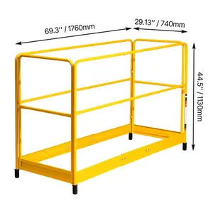 VEVOR 4 - Pack Scaffold Outriggers, 1000 lbs Total Load Capacity Baker - Style Scaffolding Accessory with Swivel Casters, Carbon Steel Scaffold Wheel System with Rust Proof Galvanized Surface, YellowVEVOR Super Brand Day