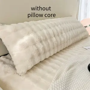 Luxury Long Plush Pillowcases Set (2 Pieces), Soft Faux Fur, Breathable Envelope Closure, Winter Sofa Bed Decor, Valentine's Day Gift