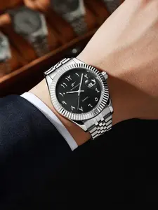 Men's Business Fashion Round Dial Analog Quartz Watch, Fashion Watch for Party, Daily Clothing Decor, Trendy All-match & Exquisite Watch for Birthday Gift with Box, Business Fashion Watches