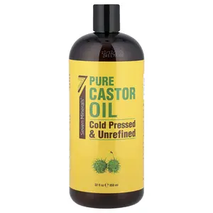 Seven Minerals Pure Castor Oil, Cold Pressed & Unrefined, Unscented, 32 fl oz (950 ml)
