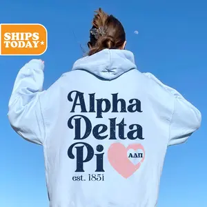 Alpha Delta Pi Sorority Sweatshirt, ADPI Sorority Gifts, Aesthetic Hoodie, Big Little Reveal, Sorority Hoodie,  Faded Love