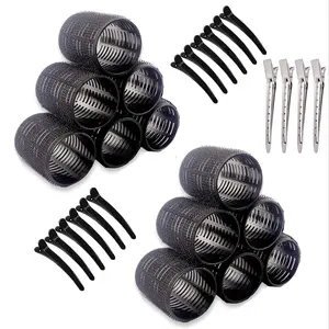 Large Hair Rollers Set - 28 Pieces with 12 Jumbo Rollers and 16Clips for Long Thick Hair Volume, Hair Styling Tool, Heatless Curlers, Hair Rollers Wave